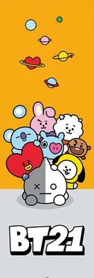 Produktbild von Erik Editores Bt21 Characters Türposter Gelb Gelb One Size