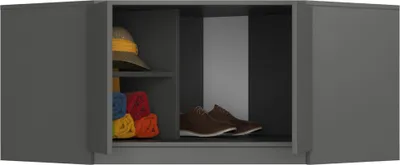 Produktbild von BDW, Eckschrank Aufsatz für Schrank 100cm, Erweiterung, Grau