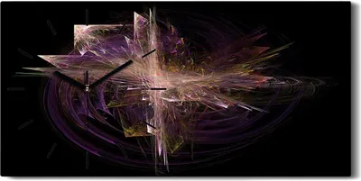 Produktbild von Dekor Leinwand Uhr Wandbilder 60x30 kunst Modern fraktales Kunst - schwarze Hände