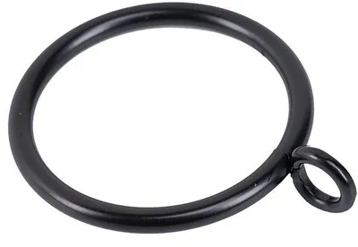 Produktbild von Gordijnhalter mit Innendurchmesser 32 mm, Metall, Schwarz, 24 Stück
