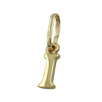 Produktbild von Anhänger 8x3mm Buchstabe I glänzend 9Kt GOLD gold 8x3mm