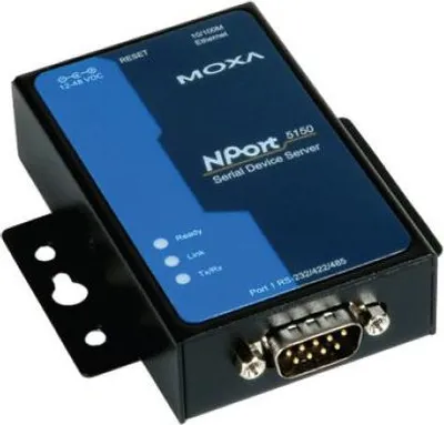 Immagine prodotto di Server Moxa NPort con interfaccia seriale, 1xRS-232/422/485, DB9 ha
