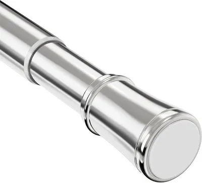 Imagen del producto de Unyqoos® Barra telescópica de acero inoxidable ajustable, de 75 a 145 cm, color plateado. Barra para ducha y ropa, ideal para baño y dormitorio, sin necesidad de taladrar, con capacidad de carga de hasta 12 kg
