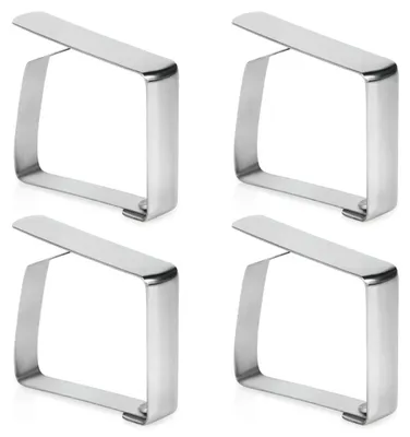 Produktbild von Tischdeckenklammern aus Edelstahl, 4er-Set