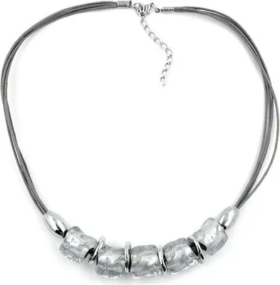 Produktbild von Kette, Steinperle kristall-silber