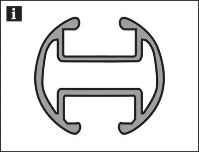 Produktbild von Gardinia Gardinenstange mit Innenlauf II Ø 19 mm silber 160 cm