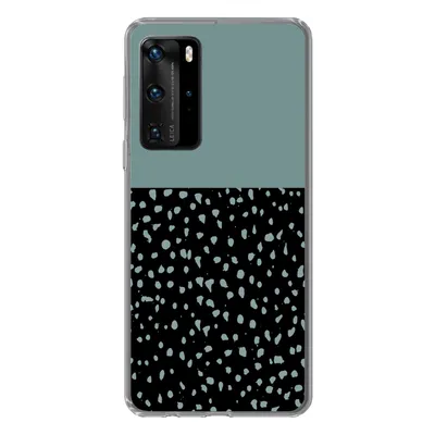 Produktbild von MuchoWow® Handyhülle Schutzhülle Hülle für Huawei P40 Pro Polka dots - Grün - Schwarz Silikon Softcase Handy Hülle - Schutz