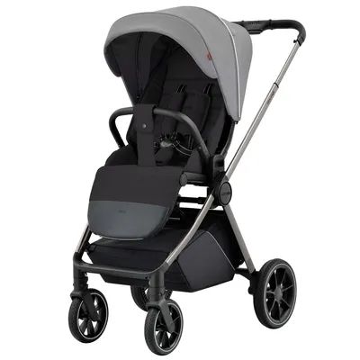 A studio shot of a stroller against a white background.