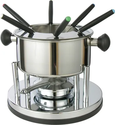 Produktbild von Fondue - Set aus Edelstahl 10 - tlg. Maße: Durchm. 16 x 30 (H) cm