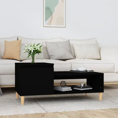 Obrázek produktu pro vidaXL Konferenční stolek černý 100x50x45 cm materiál na bázi dřeva - Konferenční stolek - Konferenční stolky - Odkládací stolek - Rozkládací stolek