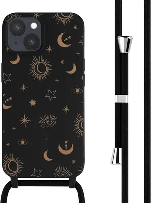 Produktbild von imoshion SilikonHülle design mit Band iPhone 15 - Sky Black