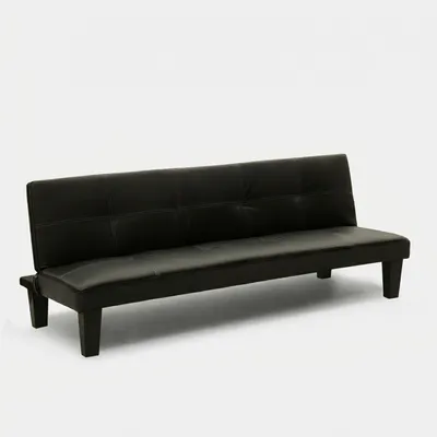 Immagine prodotto di Divano letto piccolo in ecopelle per monolocale/bilocale Topazio Joy - Nero