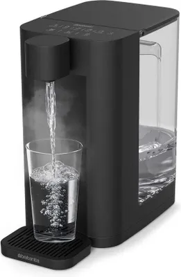 Image de Brabantia Brabantia Distributeur d'eau chaude - Réservoir 3 litres - 2000 watts - Réservoir d'eau amovible - Réglage de la température - BBEK1101KBK