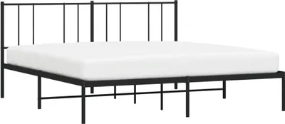 Obrázok produktu pre vidaXL Posteľný rošt s čelom kovový čierny 180x200 cm