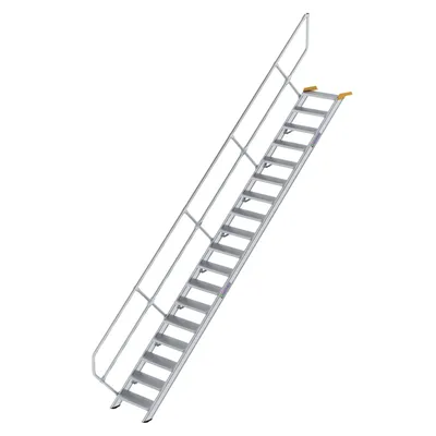 Obrázok produktu pre Schodisko 45° šírka stupňa 600 mm 18 stupňov Hliníkové rebrované