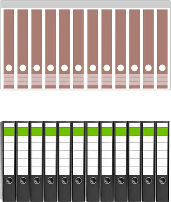 Produktbild von Wallario 12 Stück schmale Ordner inkl. Klebeetiketten mit Motive Pastellpink -  Set mit Rückenschildern / Ordnerrücken Stickern