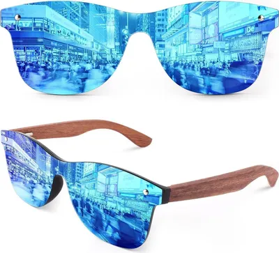 Produktbild von GQUEEN Holz Sonnenbrille Retro Polarisiert UV400 Herren Damen