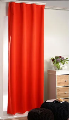 Obrázek produktu pro Zatemňovací závěs s volánkem, velikost: 270x245cm, barva: oranžová