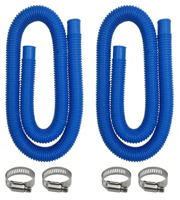 Immagine prodotto di Tubo di ricambio per piscine fuori terra, lunghezza 150 cm, diametro 32 mm, set da 2 pezzi con morsetti