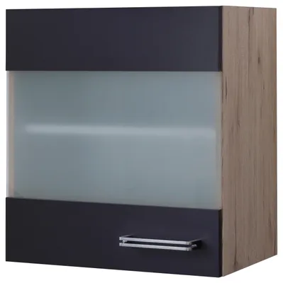 Produktbild von FlexWell Küchenoberschrank Anthrazit/Eiche