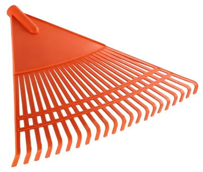 Imagen del producto de Rastrillo de jardín, 60 cm de ancho, 22 dientes, fabricado en material plástico, eficiente para recoger residuos, adecuado para césped y hojas