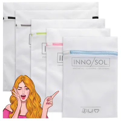 Produktbild von Innosol XL Wäschesäcke Set, 5 Wäschebeutel in verschiedenen Größen für die Waschmaschine, Wäschenetz, Wäschesack, Wäschetasche für Schuhe, Kleidung