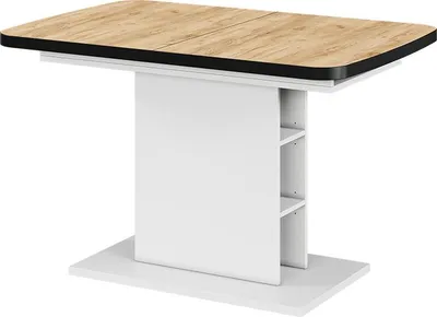 Produktbild von Esstisch Vicco Fenaro Goldkraft Eiche/Weiß 120 x 80 cm mit offenen Fächern, Model 56478
