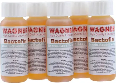 Obrázok produktu pre 5x100ml Wagner Bactofin stabilizátor benzínu Ochrana nádrže pred hrdzou pre 2 a 4-taktné motory
