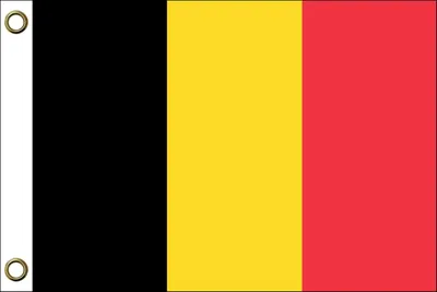 Produktbild von Belgien Flagge 150x90 cm, 90x150 cm, Wetterfest Polyester, 2 Ösen, für Feste