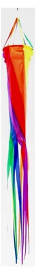 Produktbild von Windsack Größe: 90 cm – Regenbogen Windturbine – UV-beständig, robust und wetterfest – Windspiel mit Aluwirbel für Garten, Terrasse