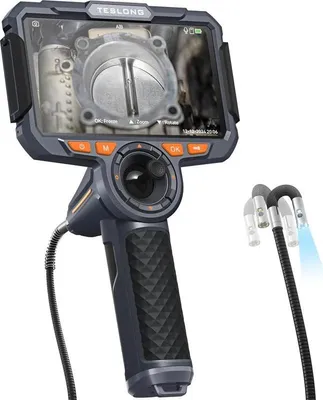 Obrázek produktu pro Teslong TF600 endoskop s 6" IPS displejem, duální sonda 6,5mm, kabel 1,55m, joystick