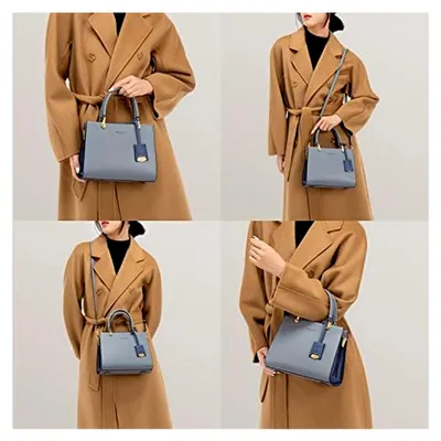 Produktbild von Elegante Leder Damen Handtaschen Top-Handle Satchel mit Schulterriemen Modische Einkaufstaschen für Damen