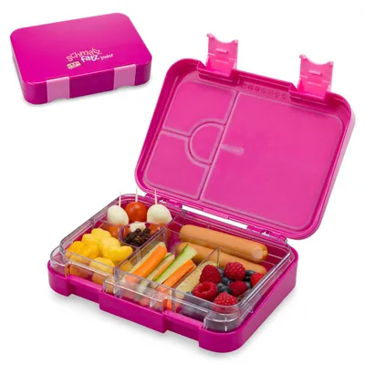 Produktbild von Schmatzfatz Junior Brotdose für Kinder mit Fächern, Bunte Kinder Brotdose, Bento Brotdose Unterteilt & Auslaufsicher, BPA-Freie Lunchbox für Kindergarten/Kita, Kinder Bento Box, Sichere Vesperdose