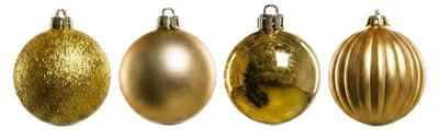 Produktbild von TrendLine Weihnachtskugeln bruchfest, langlebig Ø 5 - 8 cm gold 34 Stück
