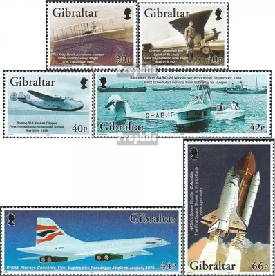 Produktbild von Briefmarken Gibraltar 2003 Mi 1036A-1041A (kompl.Ausg.) postfrisch Motorflug