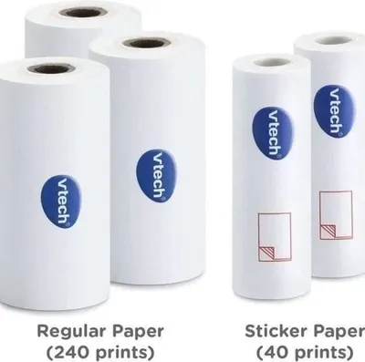 Produktbild von VTECH Kidizoom Print Cam Kinderkamera, Sofortbilddruck, Papier Nachfüllung, Klassisch & Aufkleber Druck, Weiß, 5+ Jahre