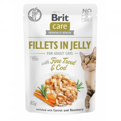 Produktbild von Brit Care, Adult, Karotte, Kabeljau, Forelle, 85 g, Getreidefrei, Ohne Soja