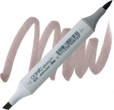Immagine prodotto di COPIC Sketch pennello e scalpello a doppia faccia, E74 marrone cacao