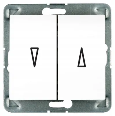 Produktbild von Polmark SIGMA Doppel Rollladenschalter Weiß Unterputz