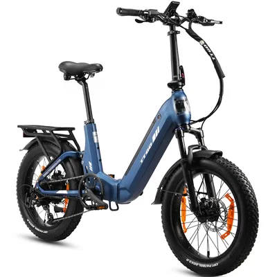 Produktbild von TTGO F7 E-Bike 20 Zoll Elektro Fully 48V 15Ah Akku 250W Drehmomentsensor Vollfederung Shimano 7-Gang Hydraulische Scheibenbremsen Blau