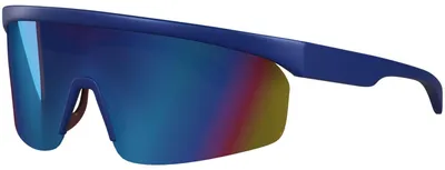 Produktbild von Uni Sonnenbrille 80er Fahrradbrille Sport Brille Retro verspiegelt Blue Red