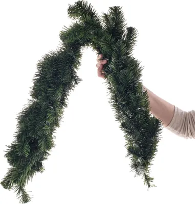 Image de Guirlande pour sapin de Noël - Guirlande de sapin - Longueur 100 cm - Sans éclairage - Verte