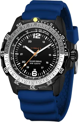 Productafbeelding van Watch heren polshorloge, tactisch horloge, zonne-energie horloge, 5ATM waterdicht, analoog, design, minimalistisch, militair, siliconen band, sporthorloge