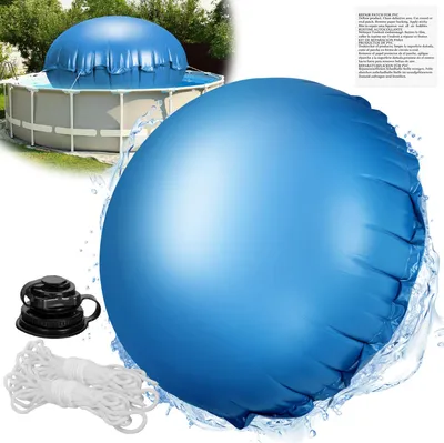 Produktbild von Eikuavons Poolkissen Rund 200cm | Winterkissen für Pool | Luftkissen Poolabdeckung | Frostbeständig bis -25°C | 0.4mm PVC mit Spiralluftventil | 1 Stück