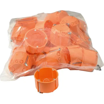 Productafbeelding van Inbouwdoos, oranje, 47 mm, 25 stuks.
