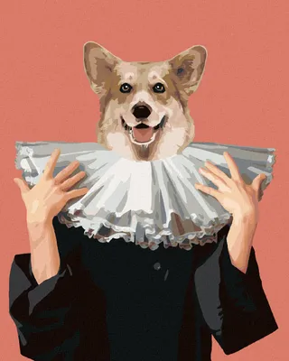 Produktbild von Zuty - Malen nach Zahlen - KÖNIGLICHER HUND, 40x50 cm, mit Keilrahmen (bereits gespannt)