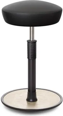 Produktbild von Sitz- Stehhocker Free Tall Hutsitz skai Kunstleder schwarz schwarz /cremeweiß.