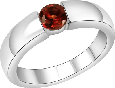 Produktbild von Jamelli Ring 925/- Sterling Silber Silbergrau 058 (18,5) Granat dunkelrot 273271084J