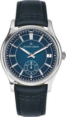 Jacques Lemans 1-2197B Herren-Quarzuhr Derby Blau 1