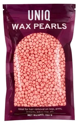 Image de Perles de cire UNIQ Rose 100 g - Perles de cire dure pour l'épilation, parfumées à la rose